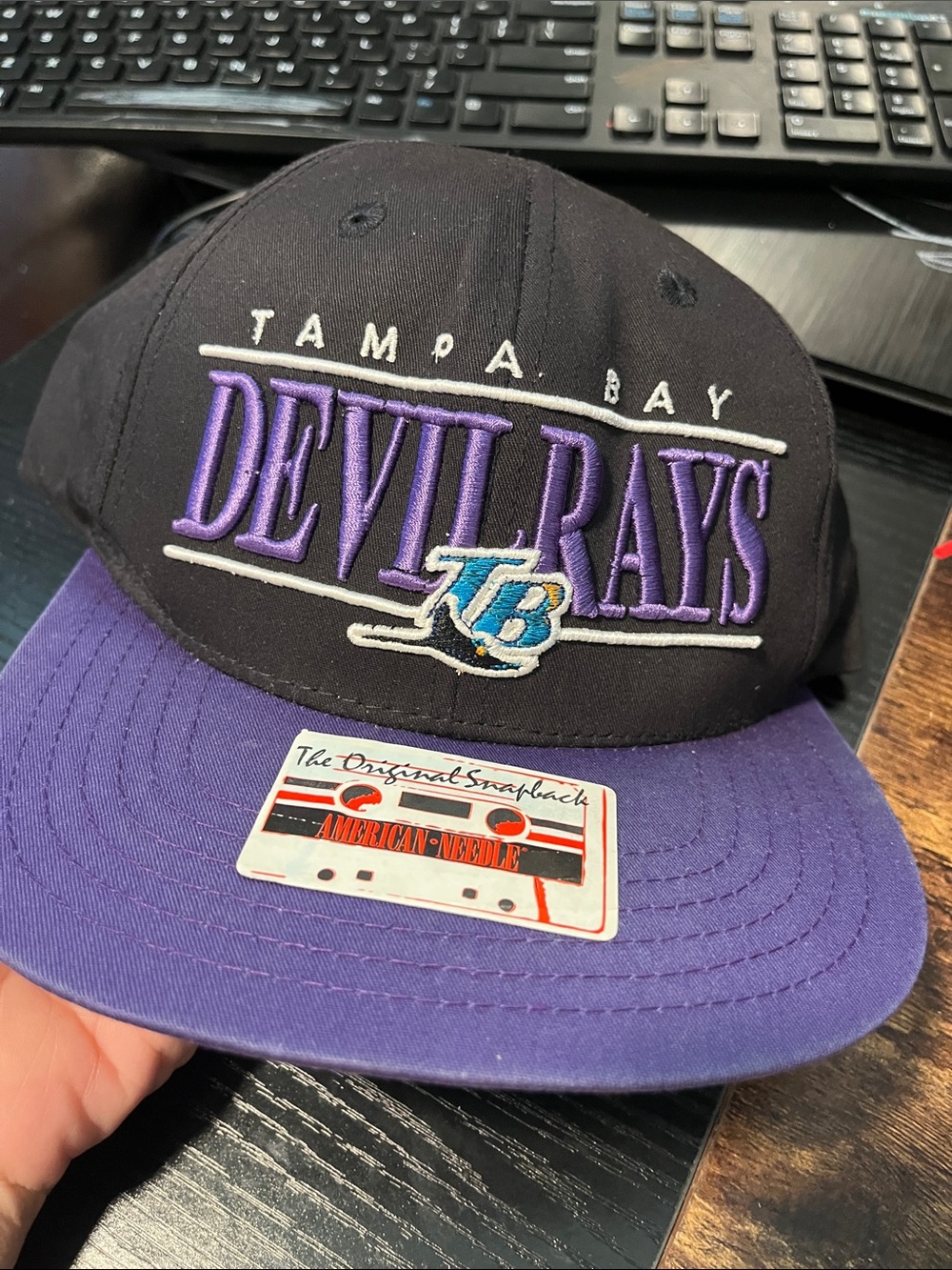 American Needle Tampa Bay Devil Rays Cooperstown Snapback Hat